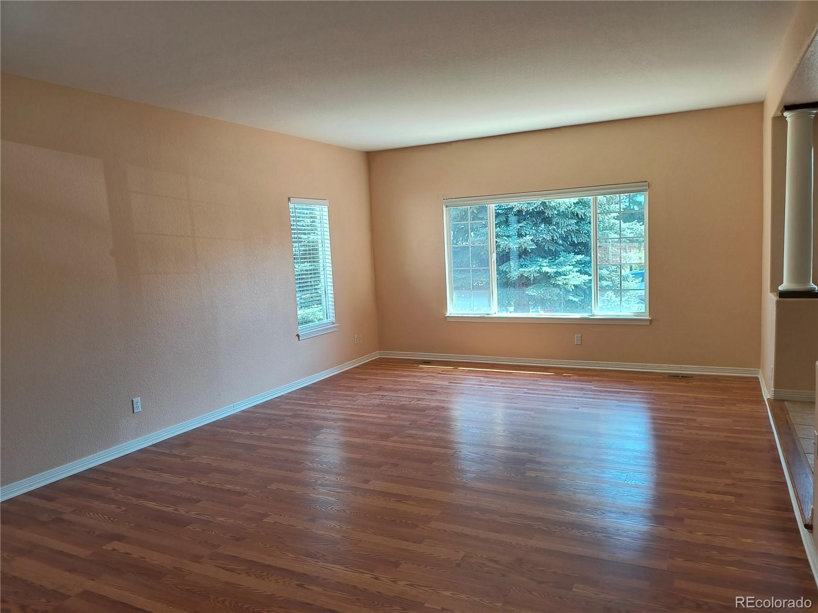10145 Charissglen Lane Highlands Ranch, CO 80126 - Photo 10 of 39 an empty room with wooden floor and windows