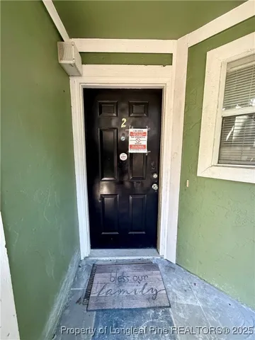 a view of an entryway door