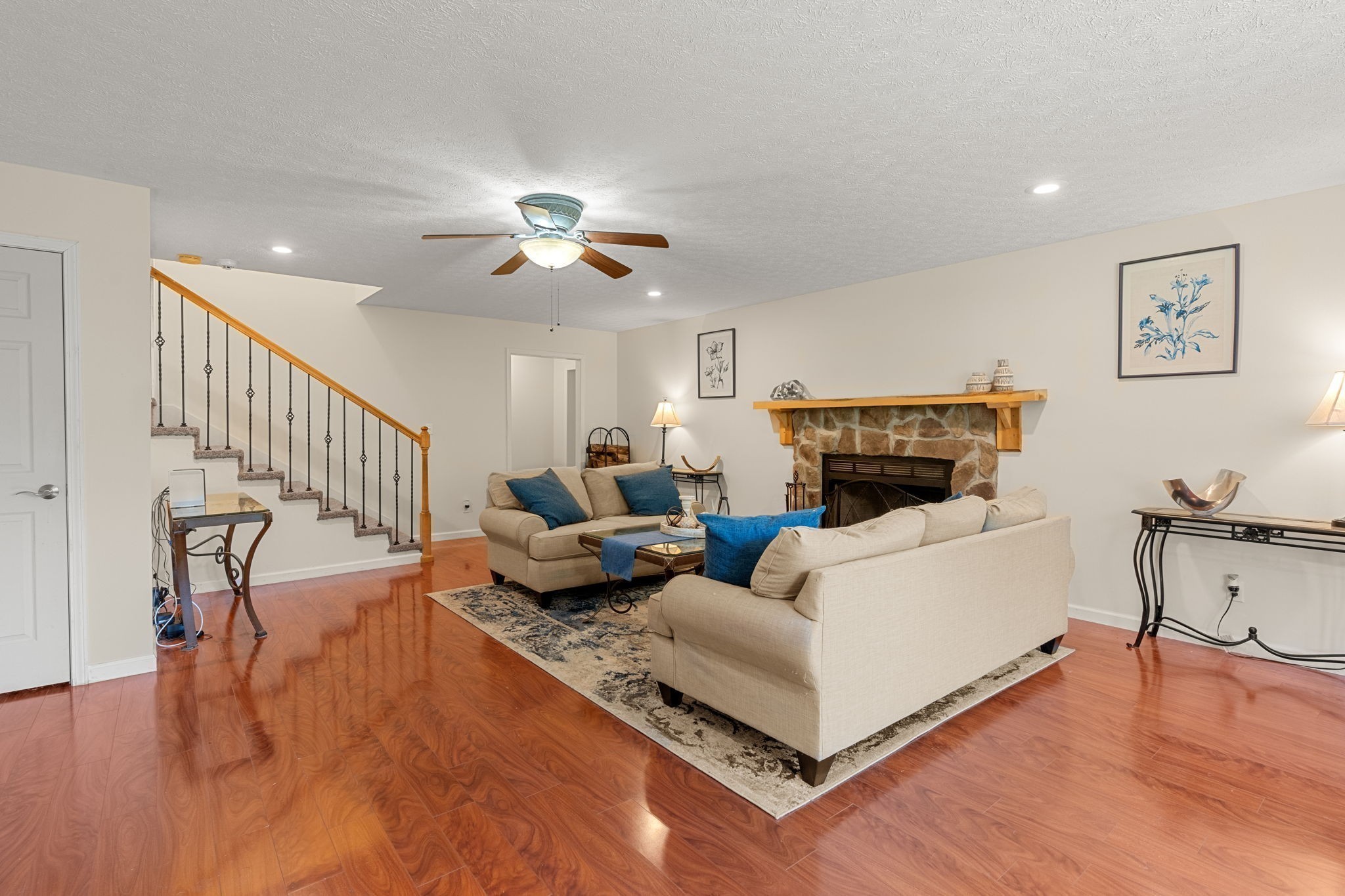 6931 Cowan Road Springfield, TN 37172 - Photo 29 of 68 a living room with furniture and a fireplace