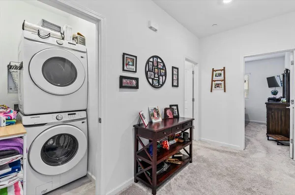 a view of a swimming pool with a yard