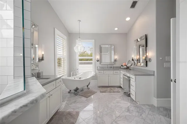 an aerial view of a house with swimming pool