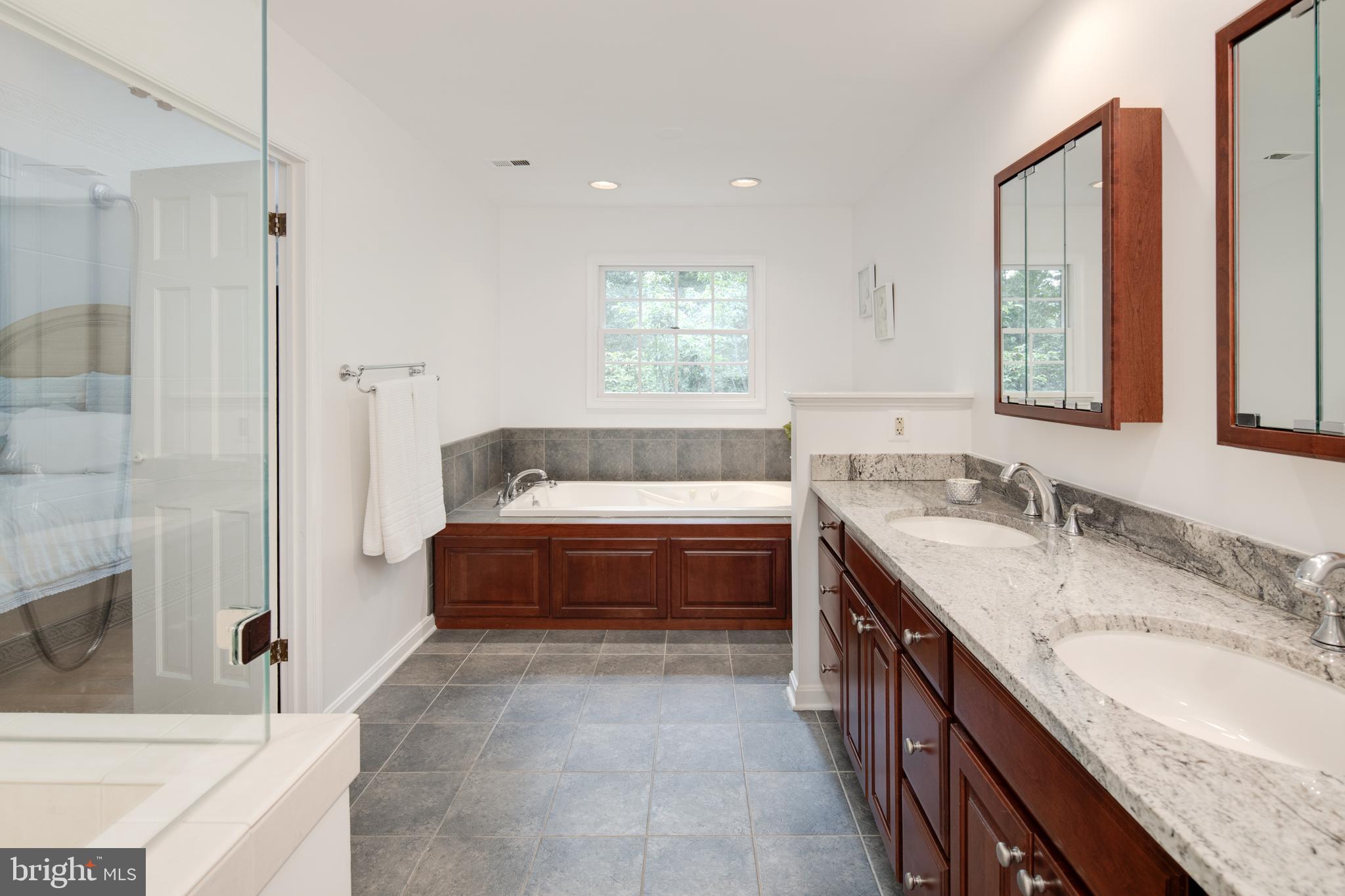 11005 Birdfoot Court Reston, VA 20191 - Photo 10 of 28 Renovated bath with dual vanities, soaking tub.