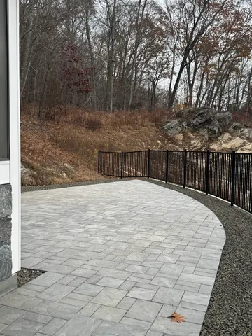 a bedroom with a bed