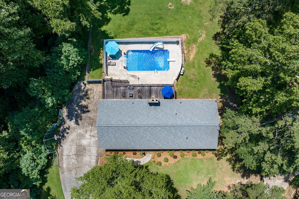 226 Baker Street Statham, GA 30666 - Photo 49 of 55 an aerial view of a house with garden space and sitting area