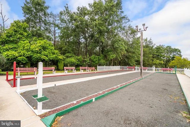 a view of a park with swings