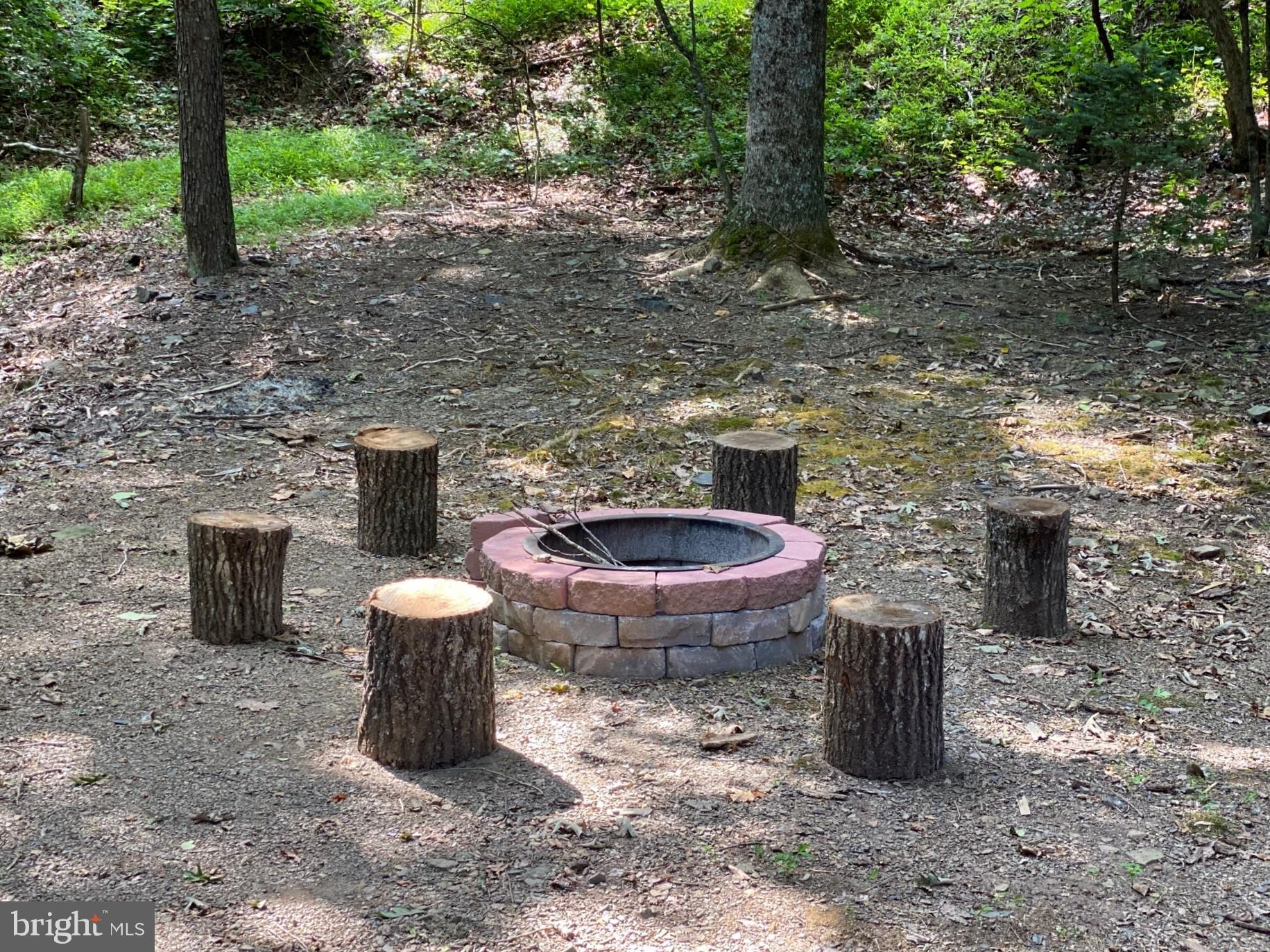 267 Susan Road Basye, VA 22842 - Photo 36 of 84 a view of a backyard with table and chairs