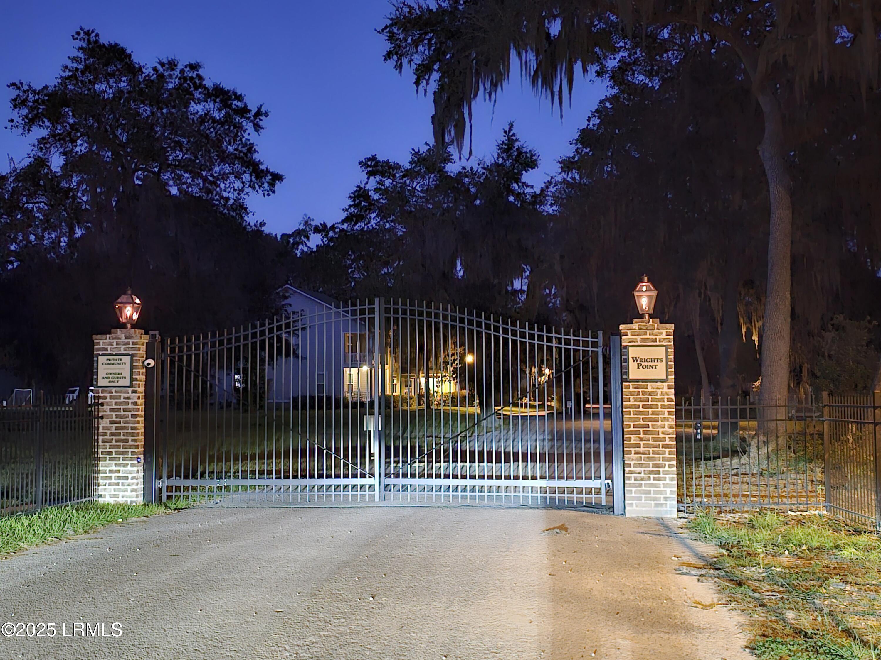 2 Wrights Point Circle Beaufort, SC 29902 - Photo 16 of 24 Wrights Point Gate at Night