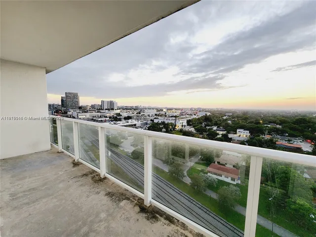 a view of city from balcony