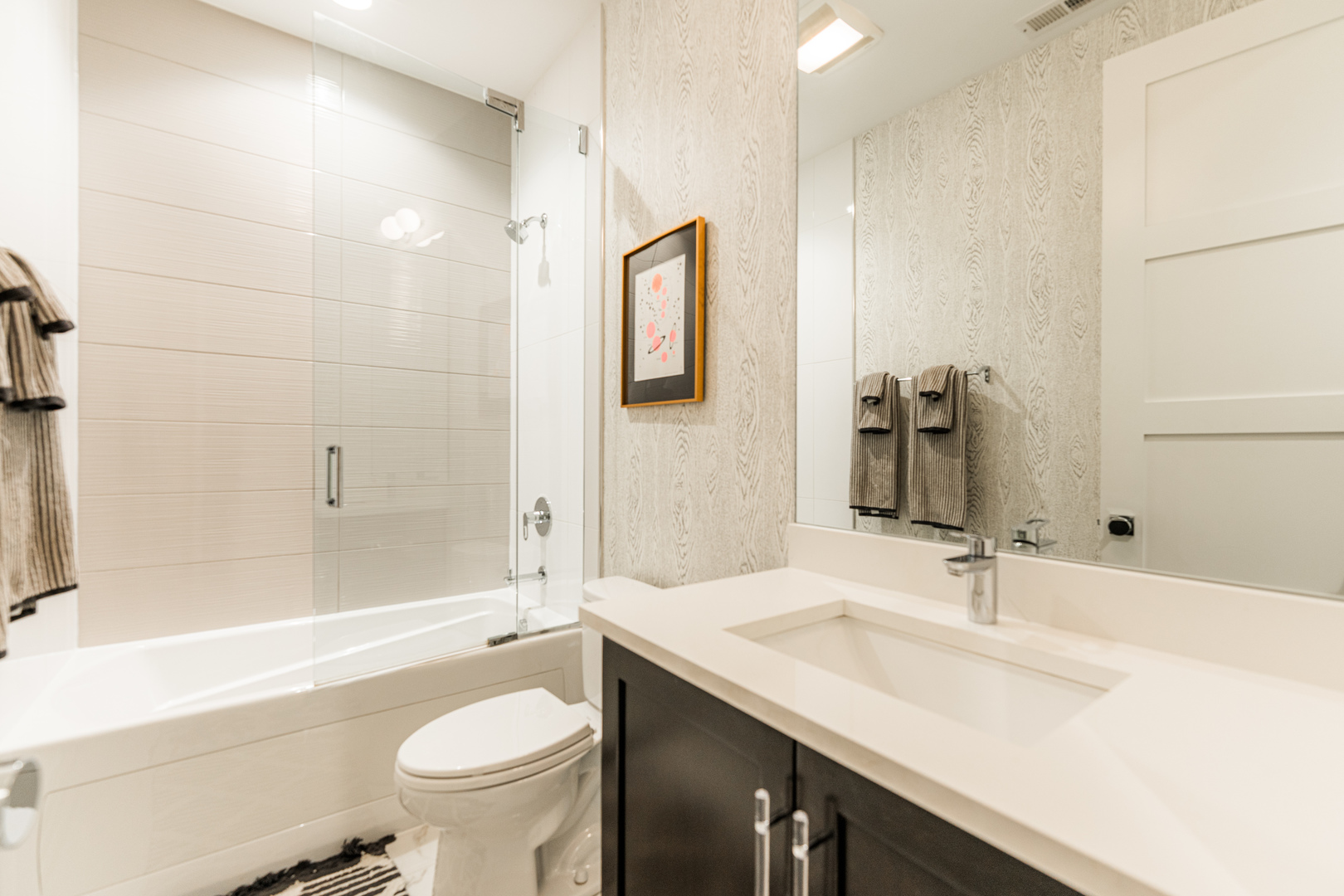 2040 North Burling Street, Unit 1 Chicago, IL 60614 - Photo 24 of 29 a bathroom with a sink a toilet and shower