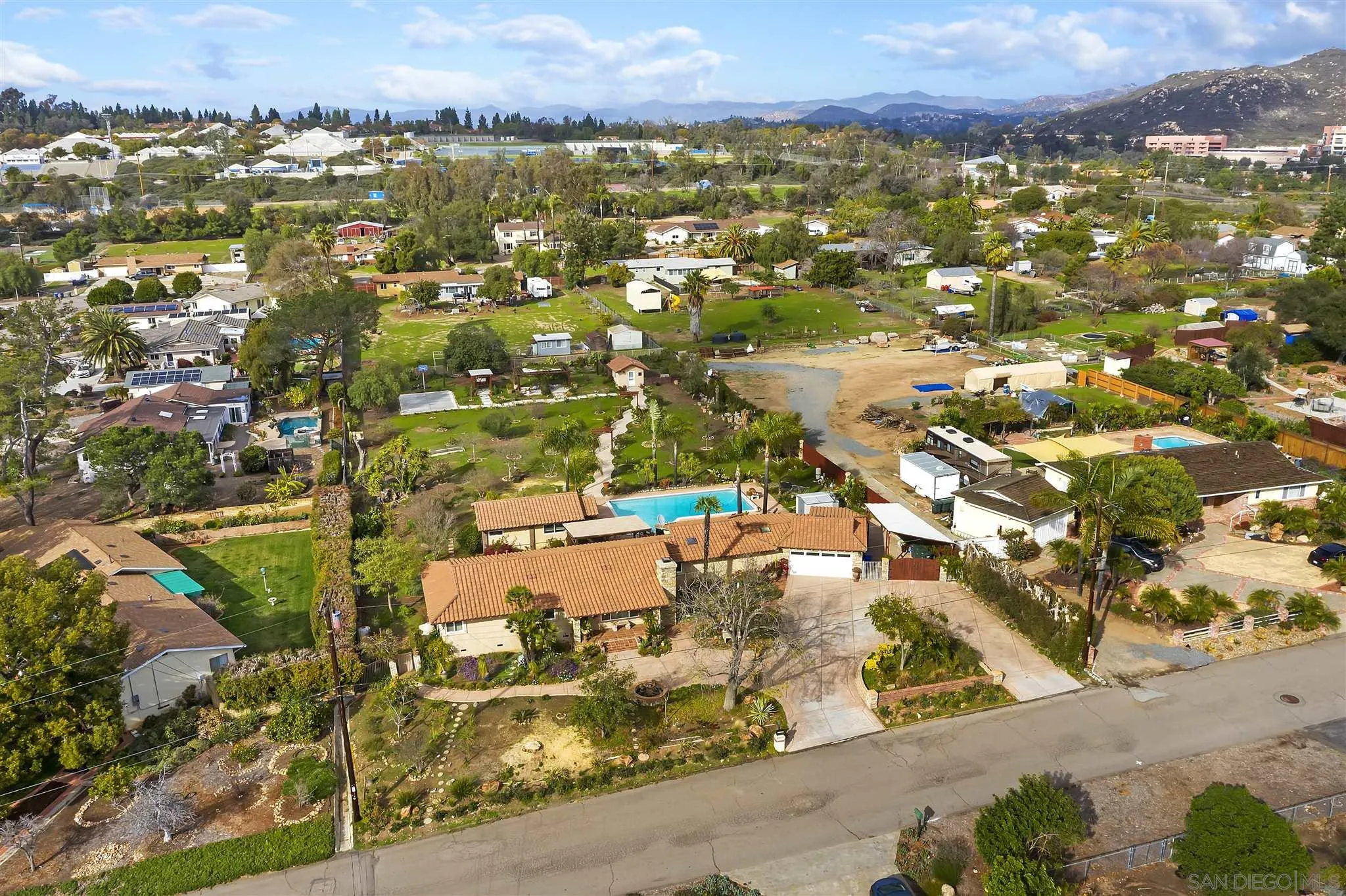 15217 Hilltop Circle Poway, CA 92064 - Photo 54 of 69 an aerial view of residential houses with outdoor space