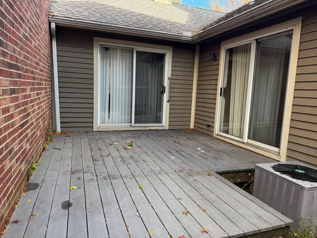 a view of wooden door