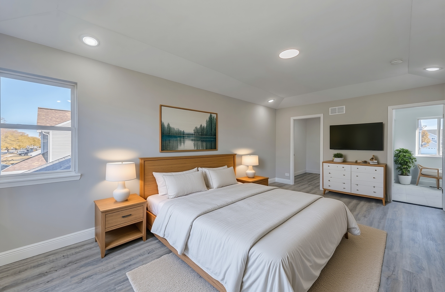 153 Treehouse Road Matteson, IL 60443 - Photo 9 of 19 a bedroom with a bed and a flat screen tv
