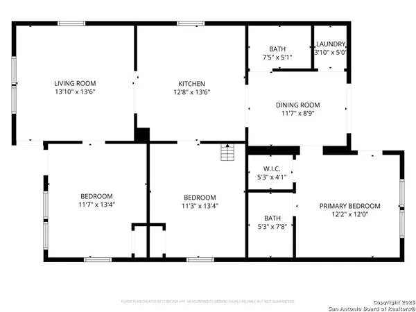 a picture of a bench in a white building