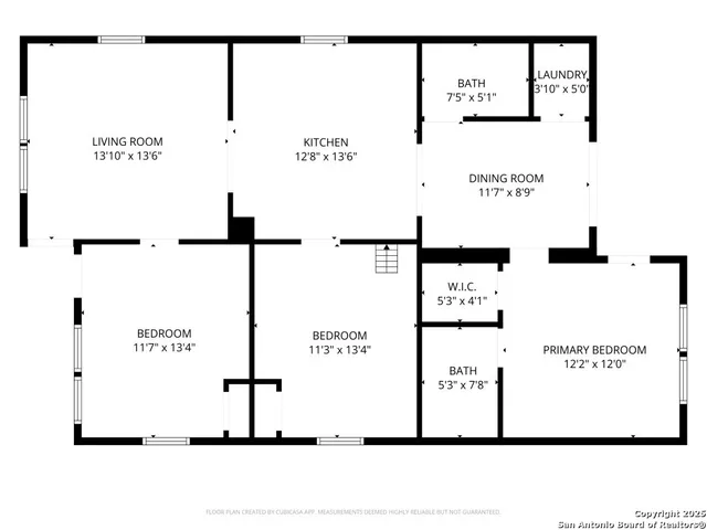 a picture of a bench in a white building