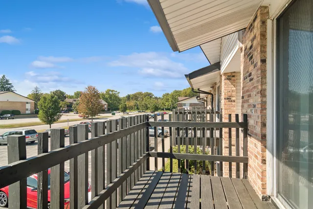 a view of a city from a balcony