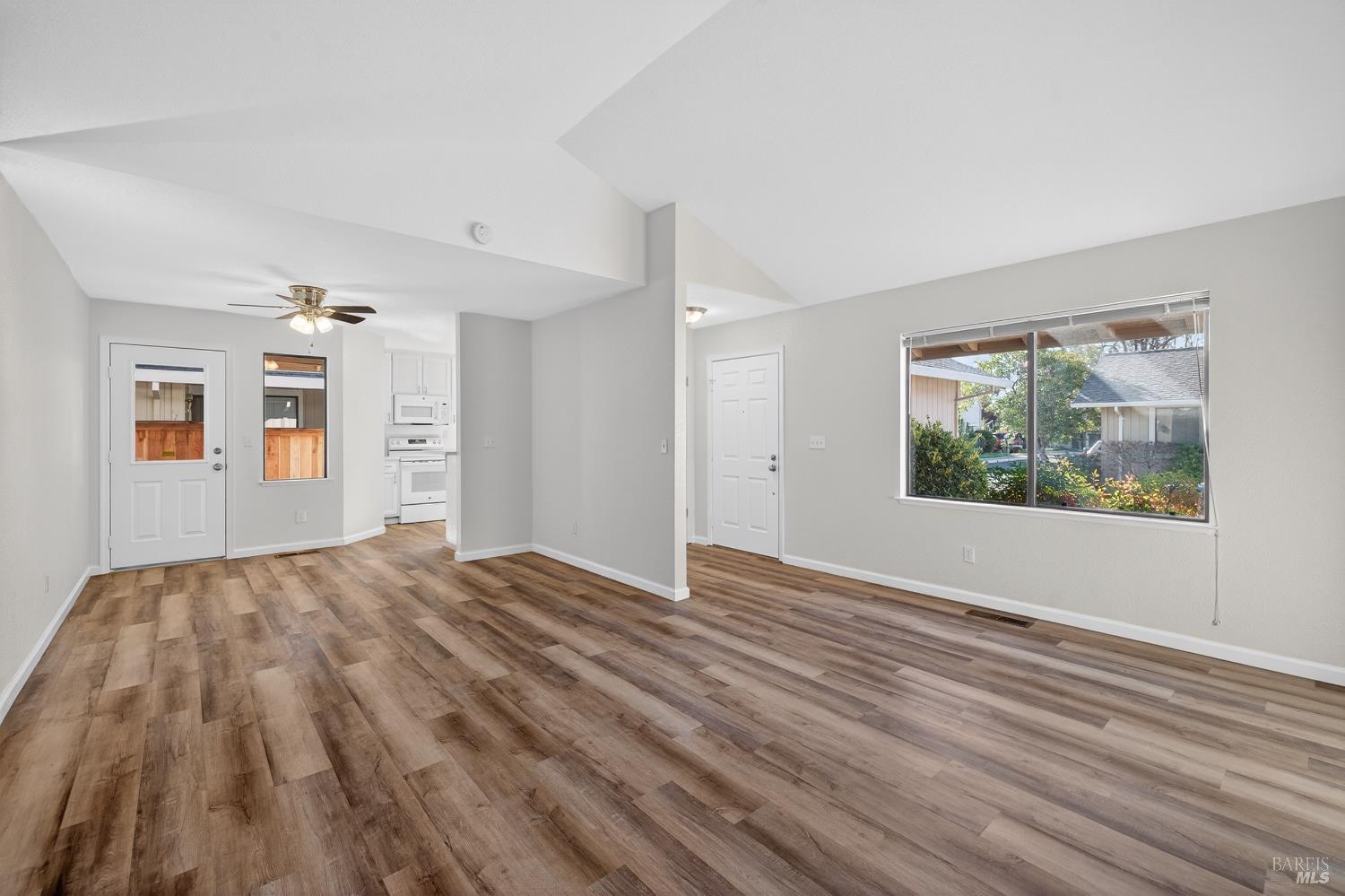 663 Spring Lane Sonoma, CA 95476 - Photo 11 of 24 a view of empty room with wooden floor and fan