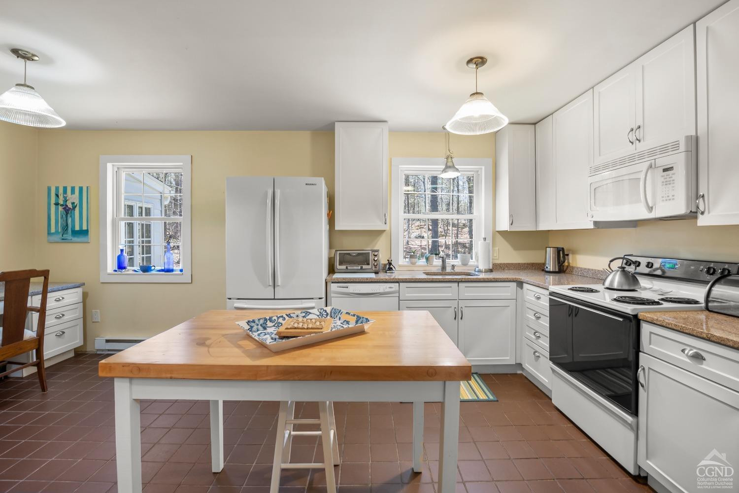 1235 Ira Vail Road Leeds, NY 12451 - Photo 8 of 35 a kitchen with stainless steel appliances granite countertop a stove refrigerator and cabinets