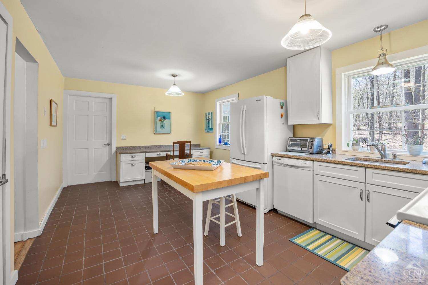 1235 Ira Vail Road Leeds, NY 12451 - Photo 9 of 35 a kitchen with stainless steel appliances granite countertop a stove a sink dishwasher and a refrigerator with wooden floor