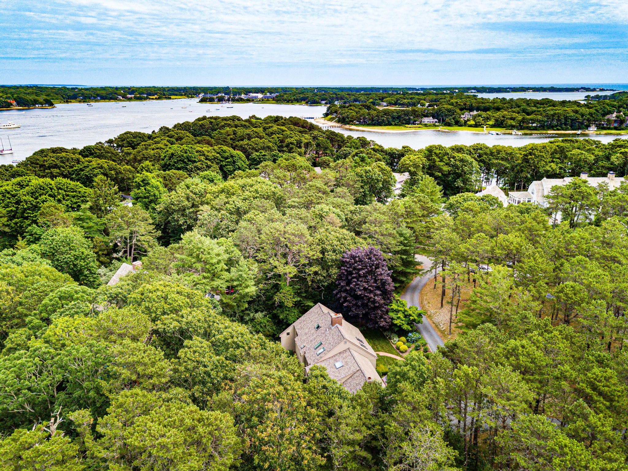 40 Point Isabella Road Cotuit, MA 02635 - Photo 24 of 28 a view of a lake with outdoor space
