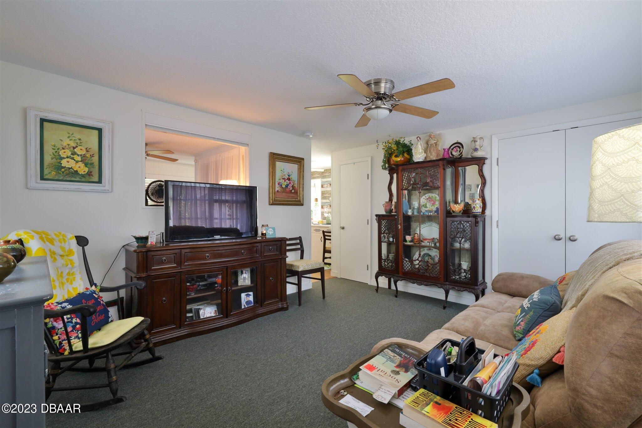 113 Evergreen Avenue Edgewater, FL 32132 - Photo 26 of 47 a living room with furniture and a flat screen tv