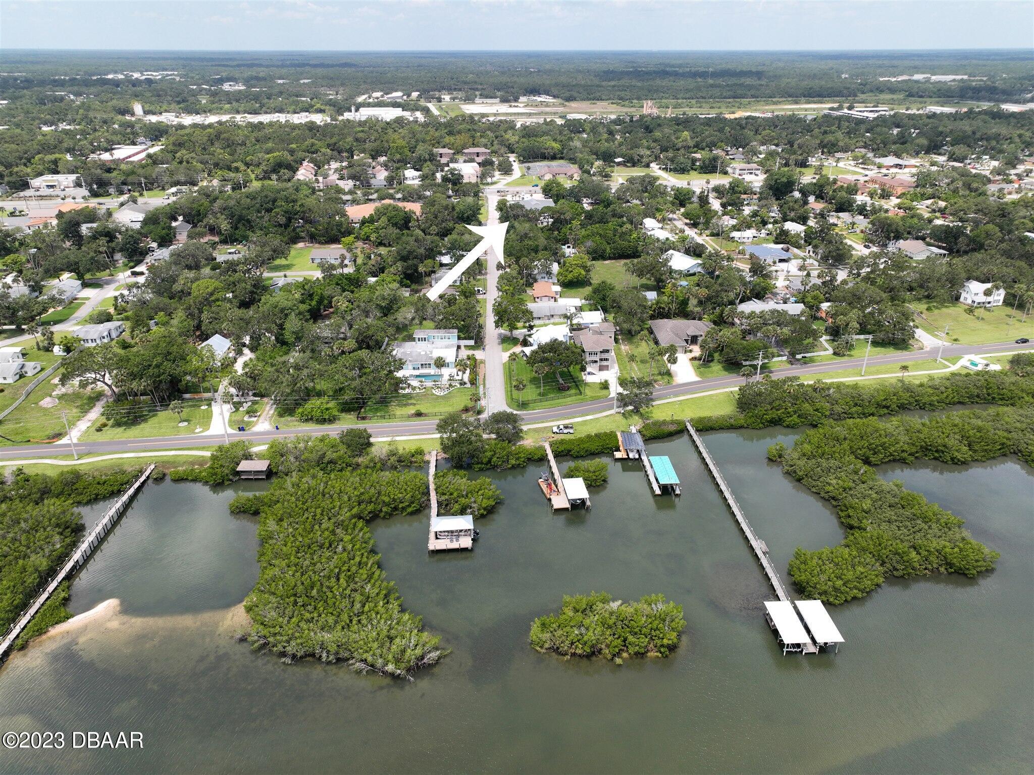 113 Evergreen Avenue Edgewater, FL 32132 - Photo 46 of 47 an aerial view of residential house with outdoor space