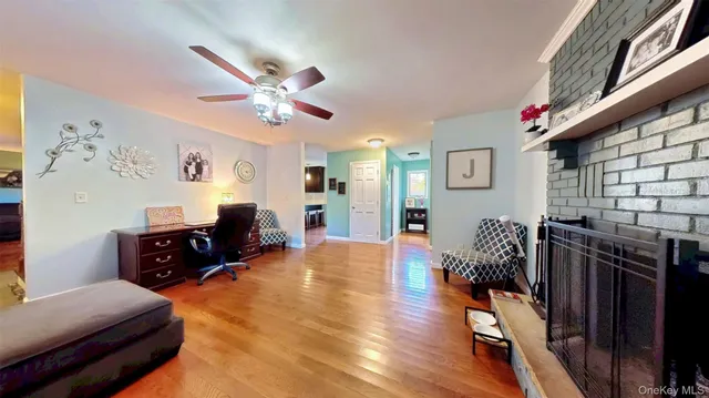 a view of a hallway with a glass door