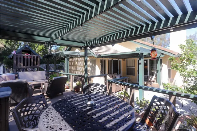 a view of porch with seating space