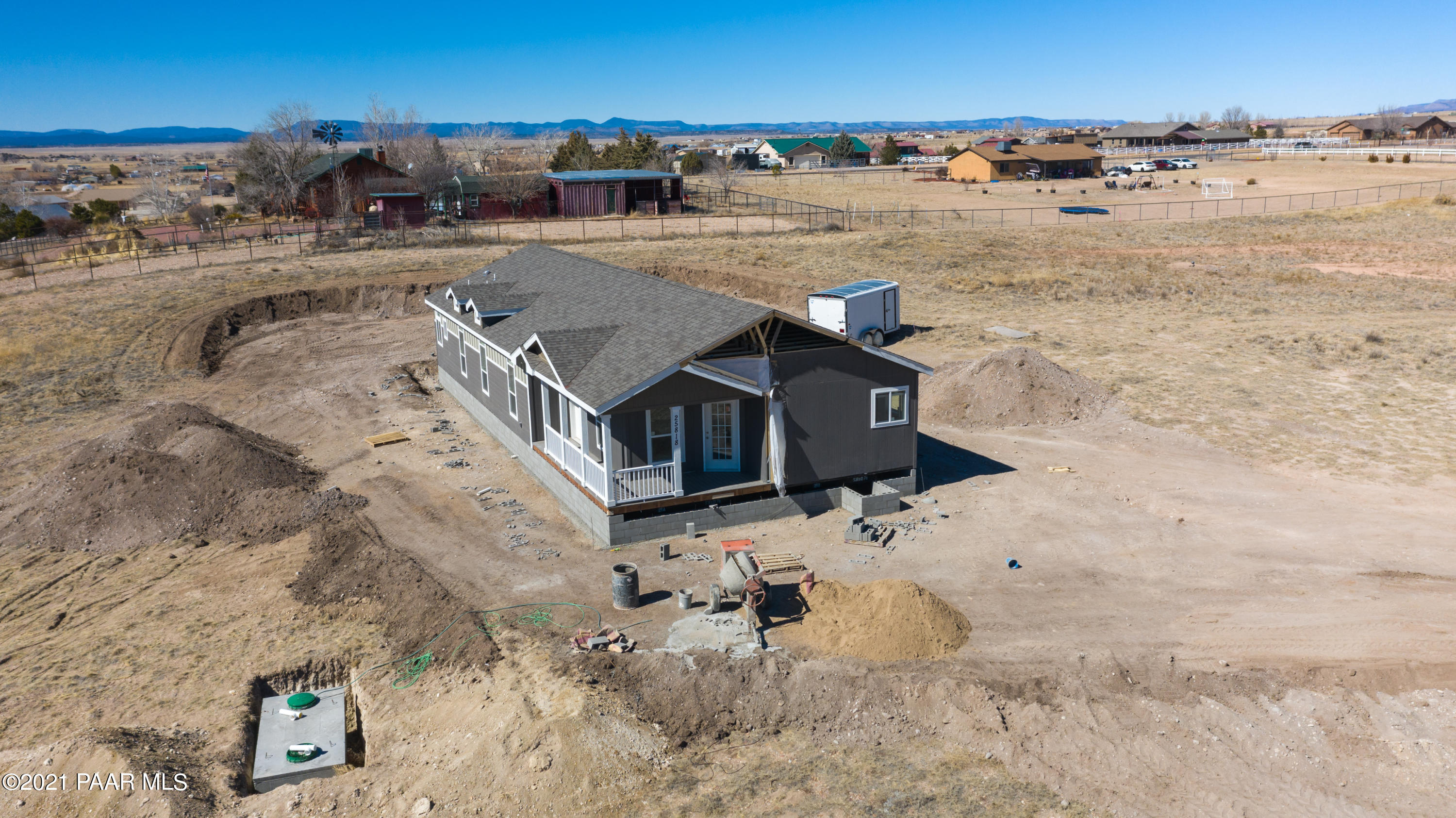 25818 North Riesling Lane Paulden, AZ 86334 - Photo 2 of 3 an aerial view of residential houses with outdoor space