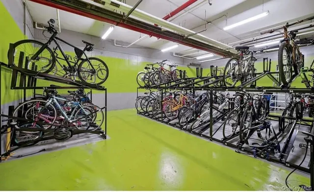 a view of a bike garage