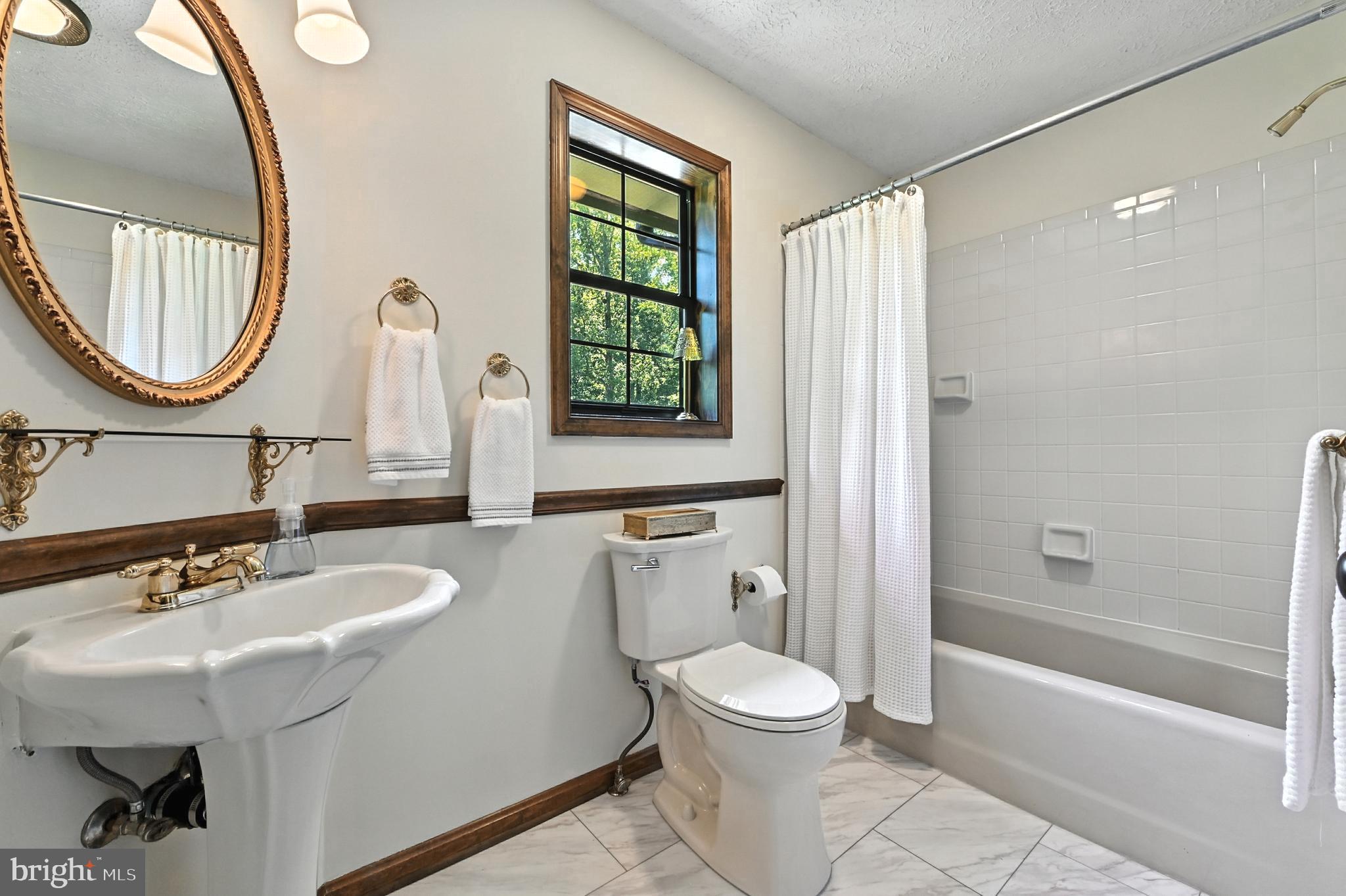 2520 Colonial Road Accokeek, MD 20607 - Photo 27 of 74 a bathroom with a sink a toilet and a mirror