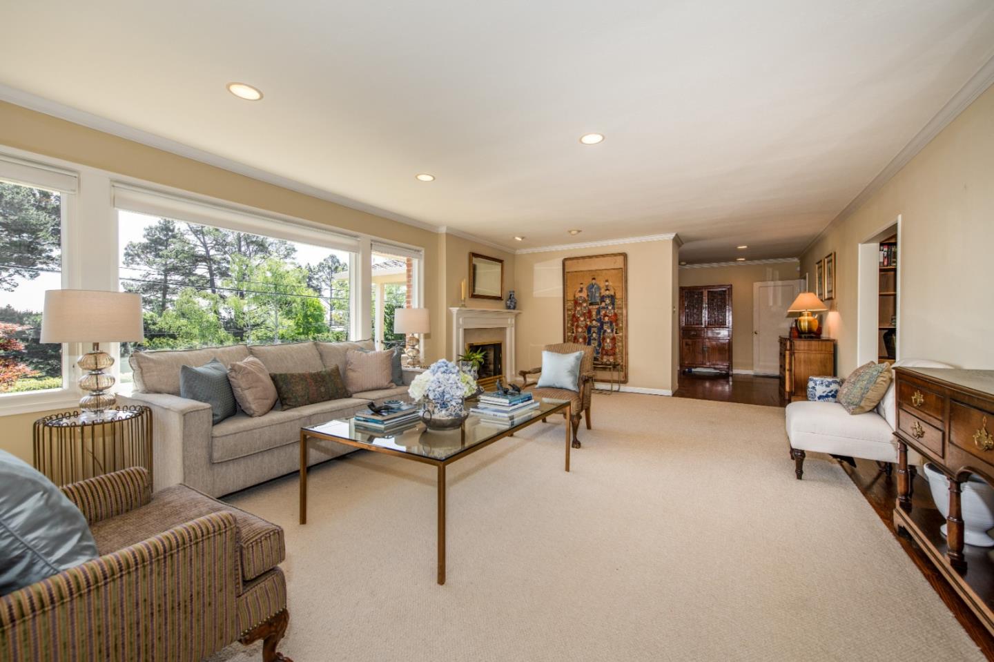 835 Longview Road Hillsborough, CA 94010 - Photo 6 of 31 a living room with furniture and a large window