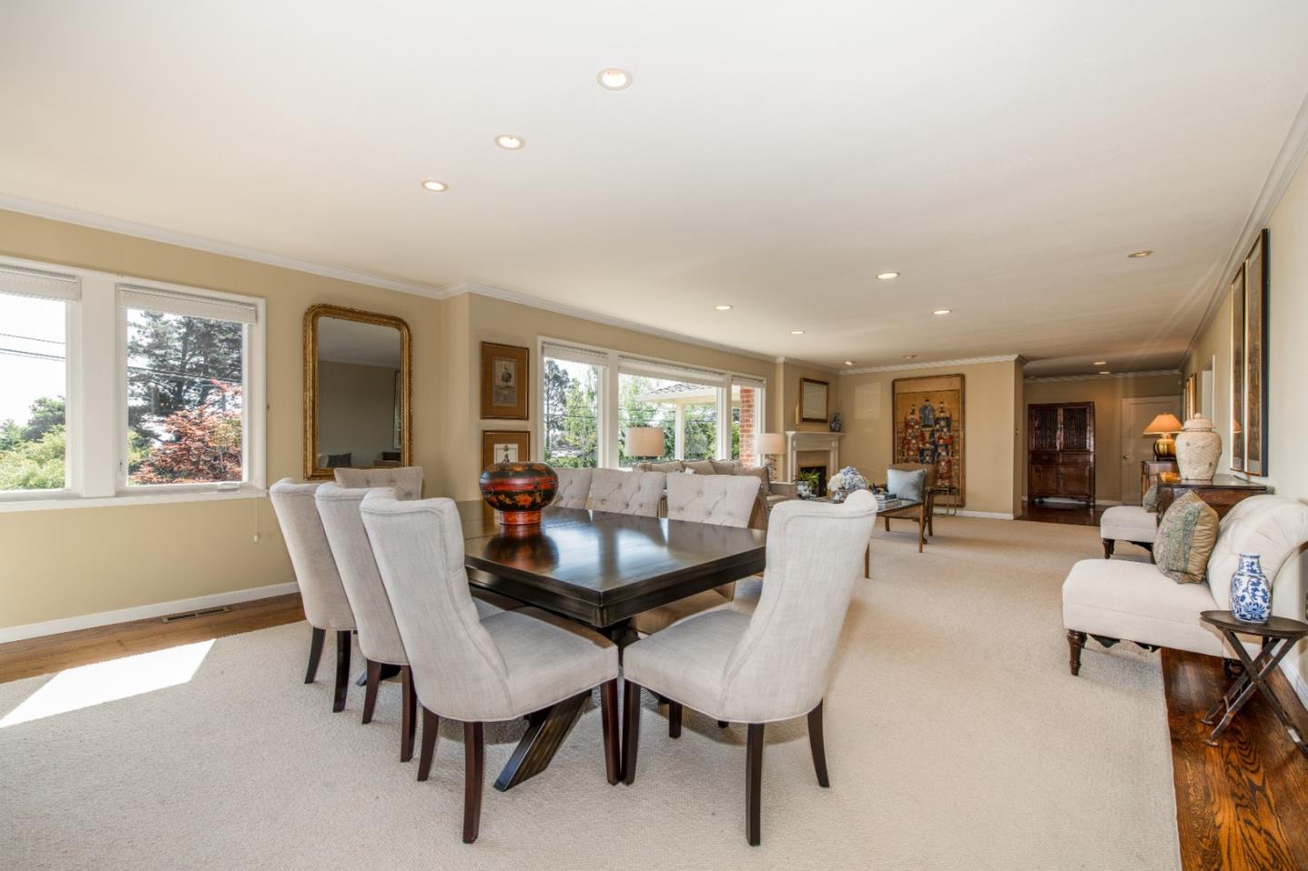 835 Longview Road Hillsborough, CA 94010 - Photo 8 of 31 a dining room with furniture and window