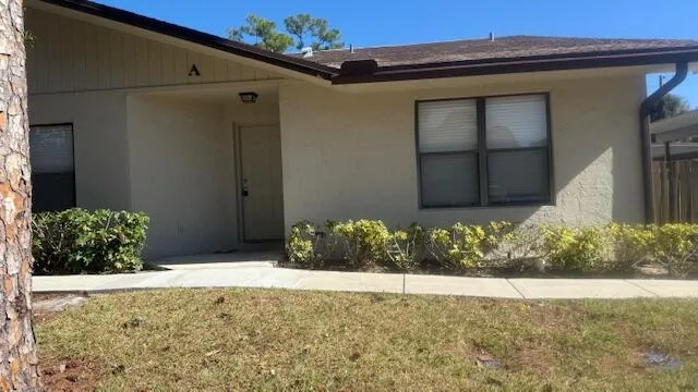 a front view of a house