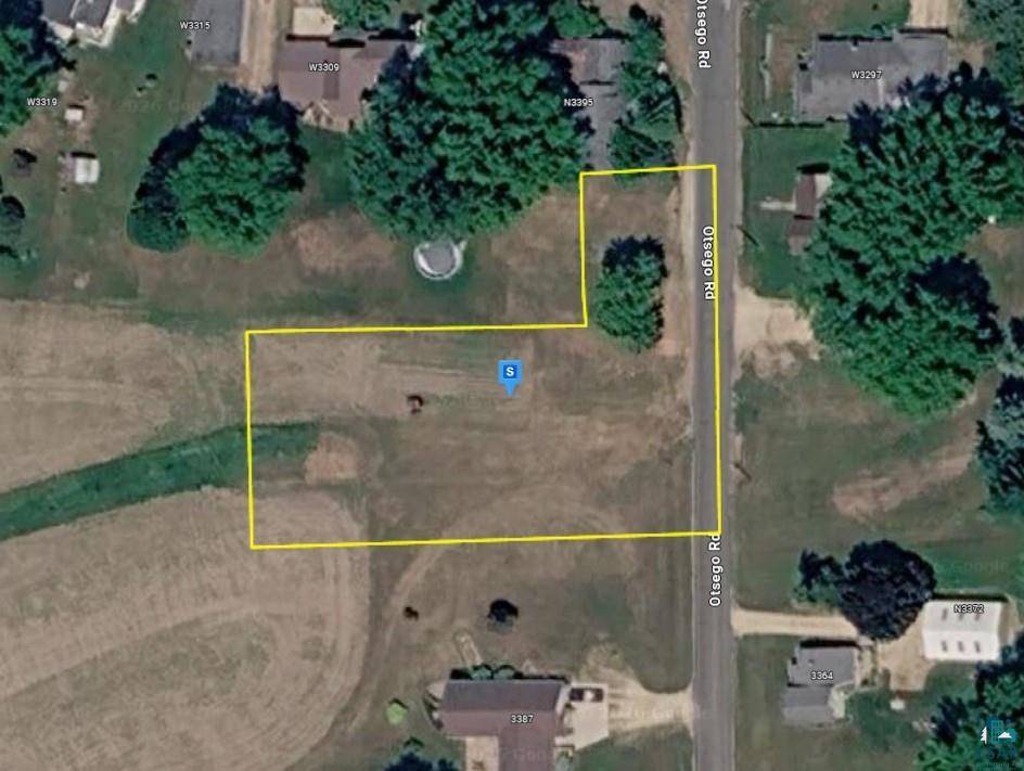 3391 Otsego Road Rio, WI 53960 - Photo 1 of 5 Aerial view of property's location with property parcel outlined