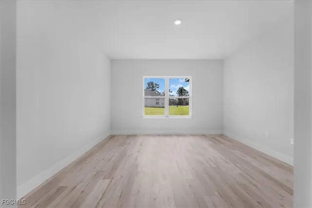 an empty room with a window