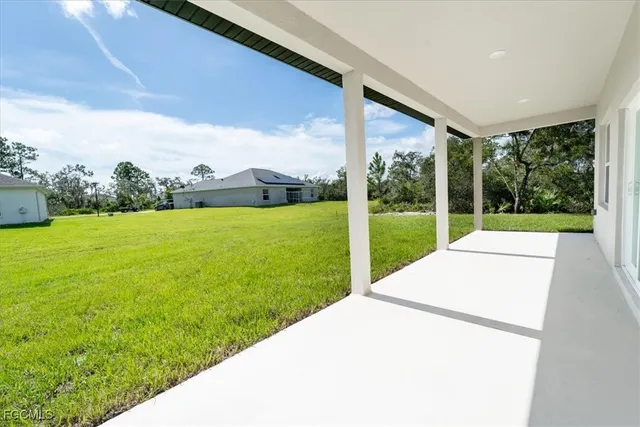 a house view with a garden space
