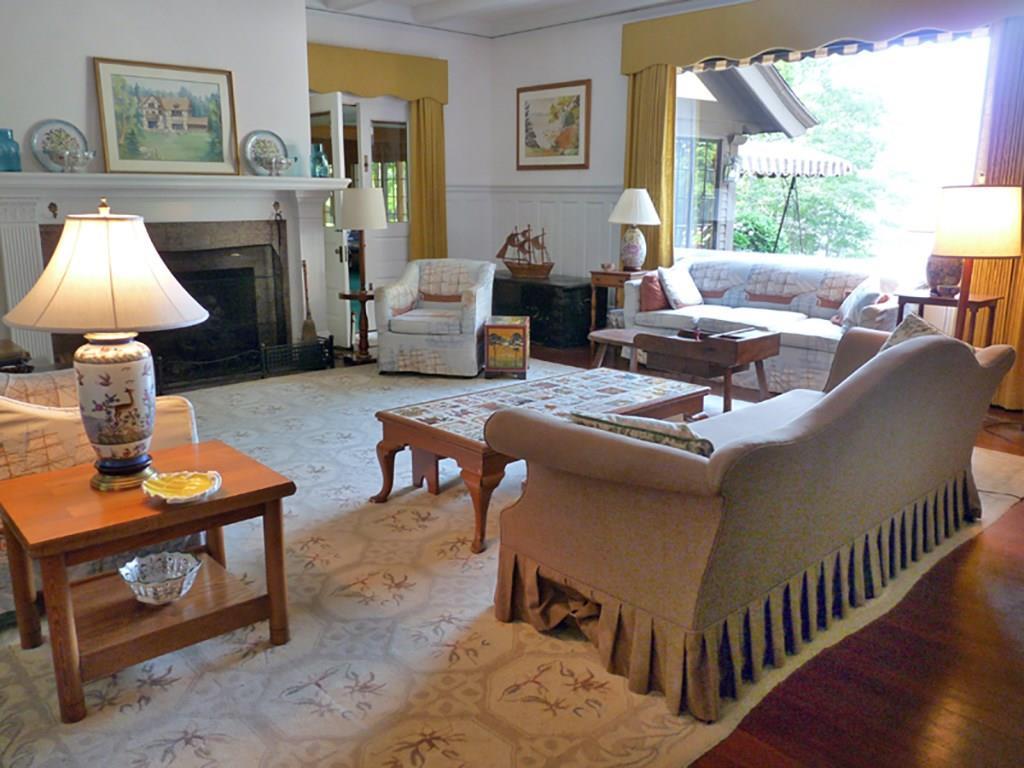 46 South Shore Road Northeast Harbor, ME 04662 - Photo 9 of 32 The living room with door to the...