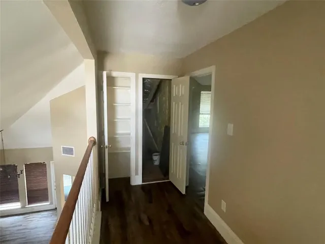a view of entryway with wooden floor
