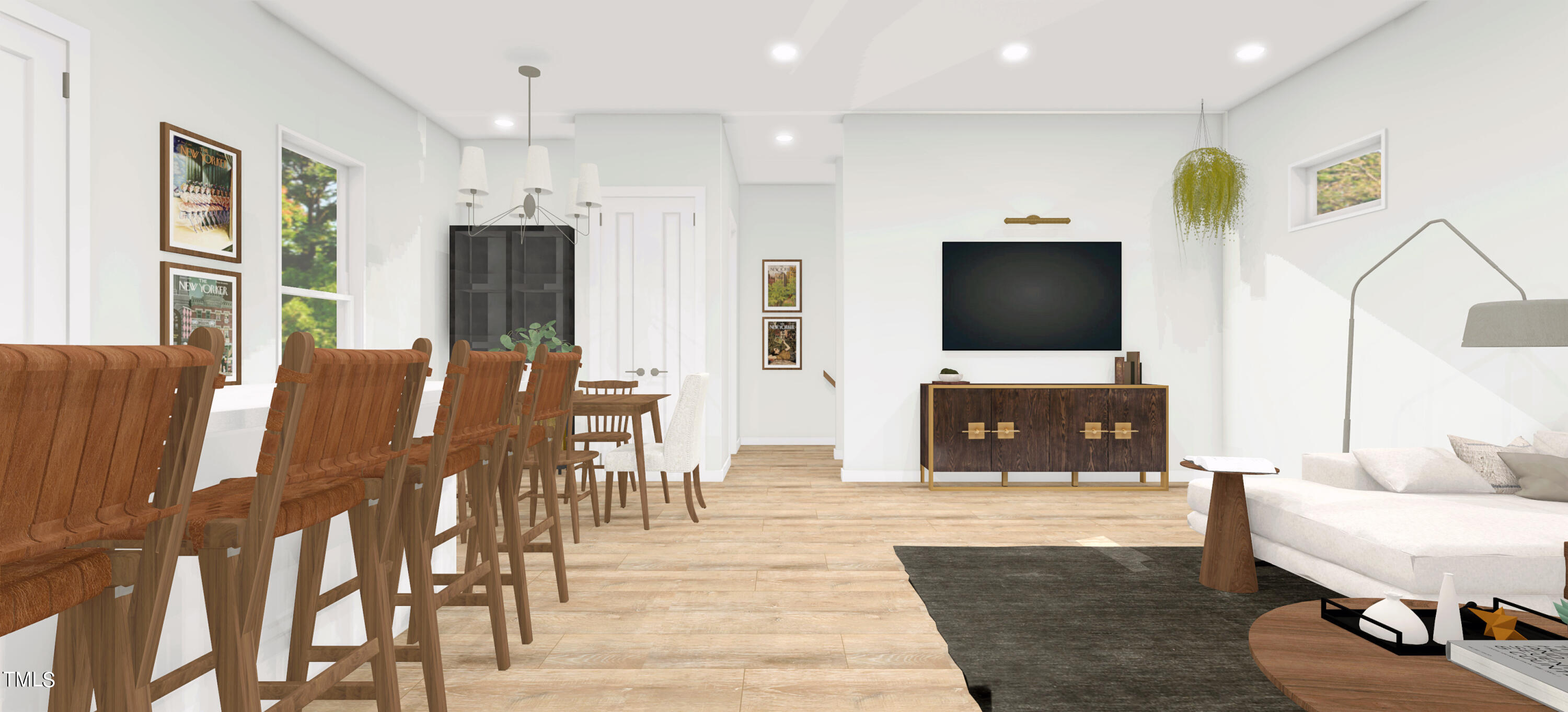 801 Martin Luther King Jr Boulevard, Unit B Raleigh, NC 27601 - Photo 16 of 67 a living room with furniture and a flat screen tv