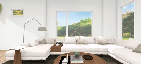 a bathroom with a tub sink and a mirror