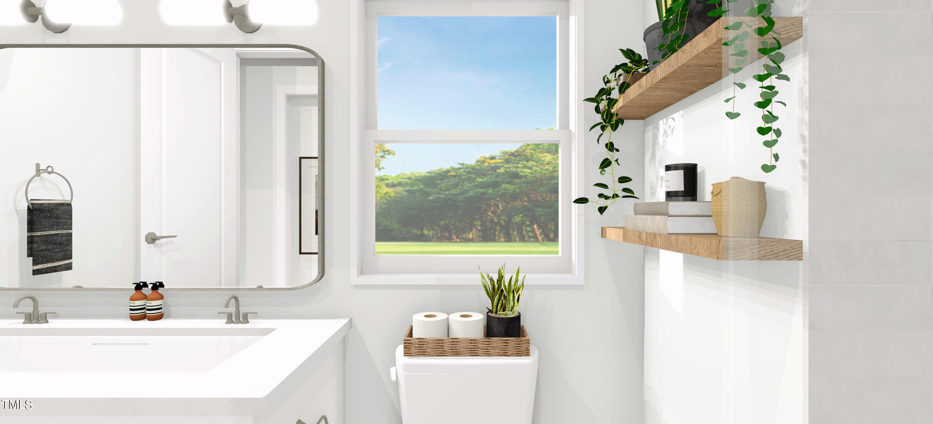 801 Martin Luther King Jr Boulevard, Unit B Raleigh, NC 27601 - Photo 28 of 67 a bathroom with a bathtub sink and mirror