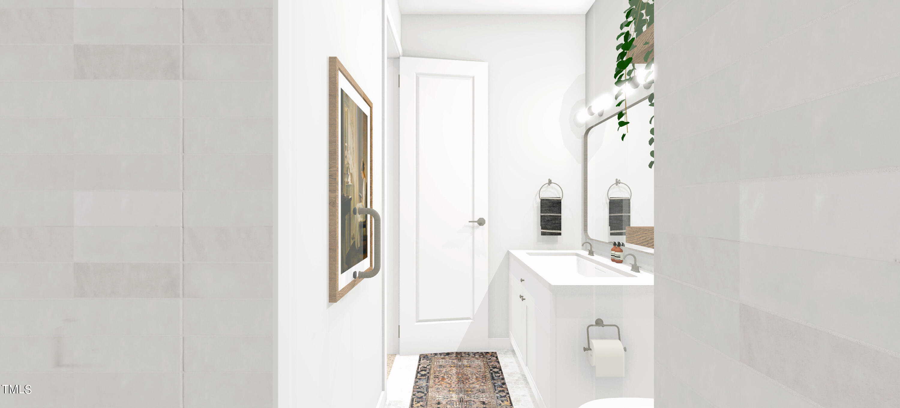 801 Martin Luther King Jr Boulevard, Unit B Raleigh, NC 27601 - Photo 31 of 67 a bathroom with a sink a mirror and a shower