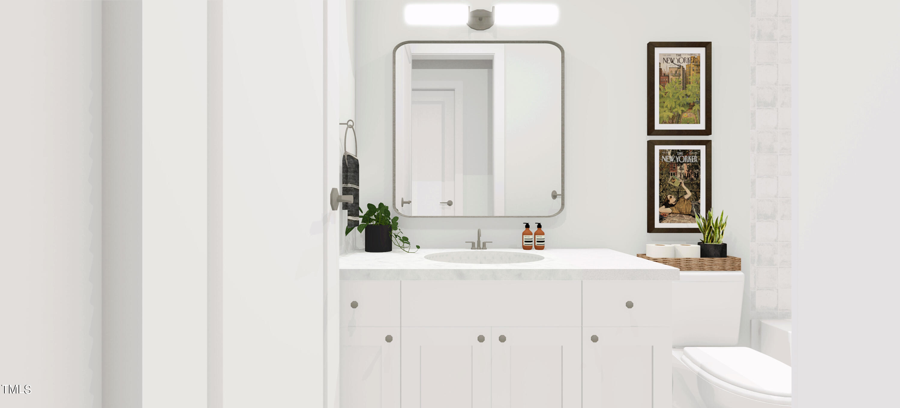 801 Martin Luther King Jr Boulevard, Unit B Raleigh, NC 27601 - Photo 42 of 67 a bathroom with a sink and a mirror