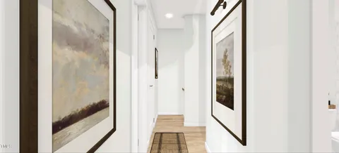 a kitchen with a sink and a refrigerator