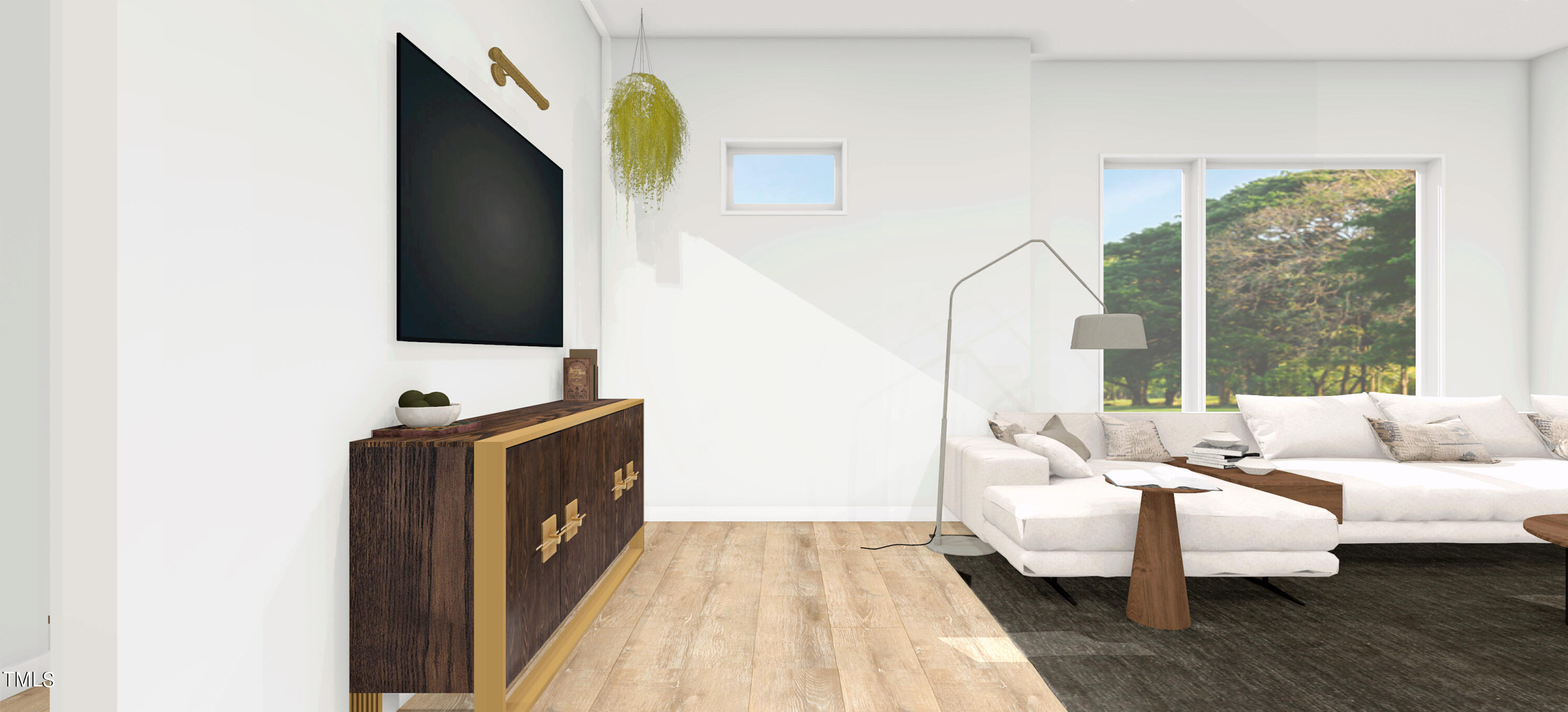 801 Martin Luther King Jr Boulevard, Unit B Raleigh, NC 27601 - Photo 49 of 67 a living room with furniture and a flat screen tv