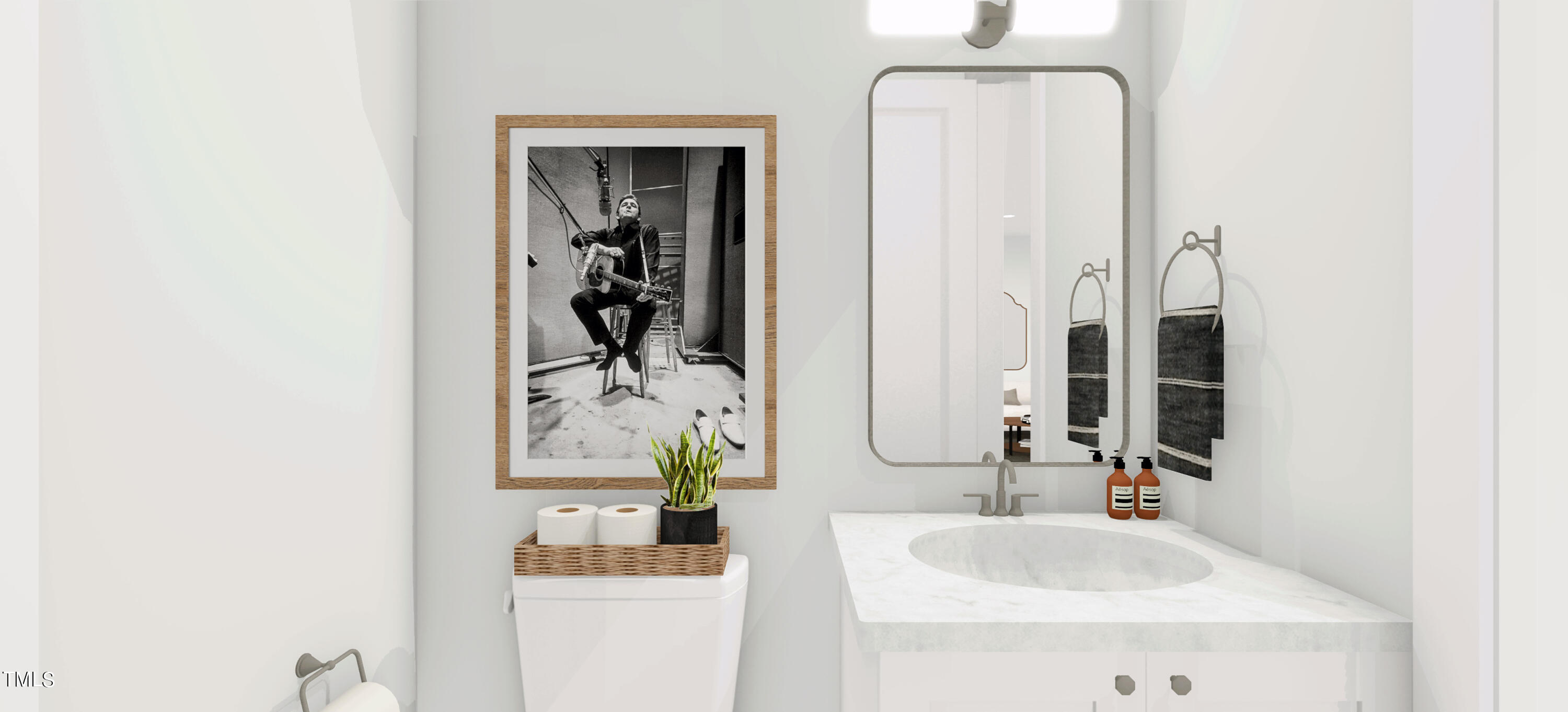 801 Martin Luther King Jr Boulevard, Unit B Raleigh, NC 27601 - Photo 52 of 67 a bathroom with a sink and a mirror