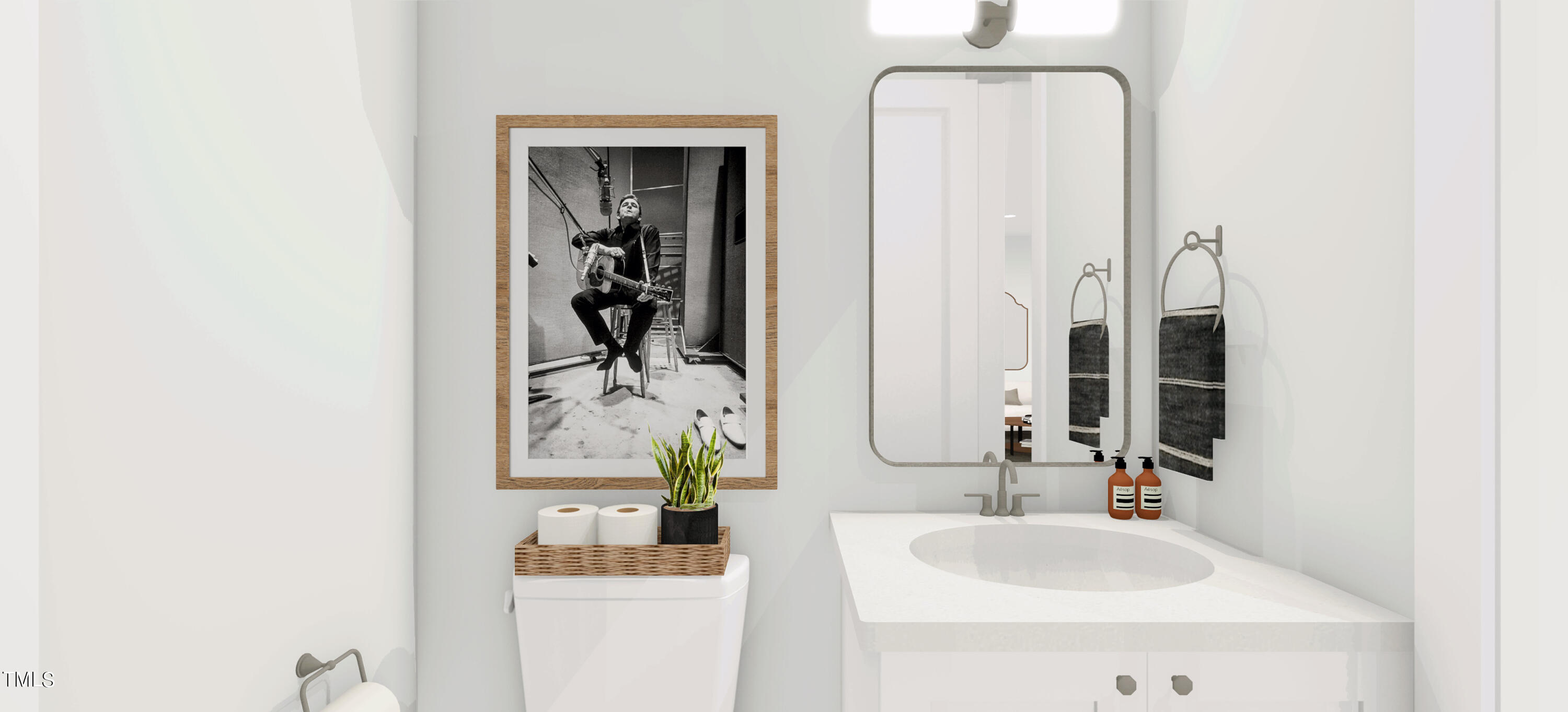 801 Martin Luther King Jr Boulevard, Unit B Raleigh, NC 27601 - Photo 56 of 67 a bathroom with a sink and a mirror