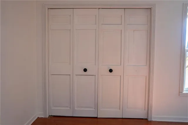 a view of a closet area