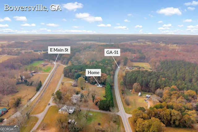 an aerial view of a city