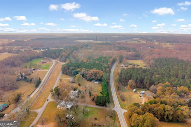 a view of a city with mountain